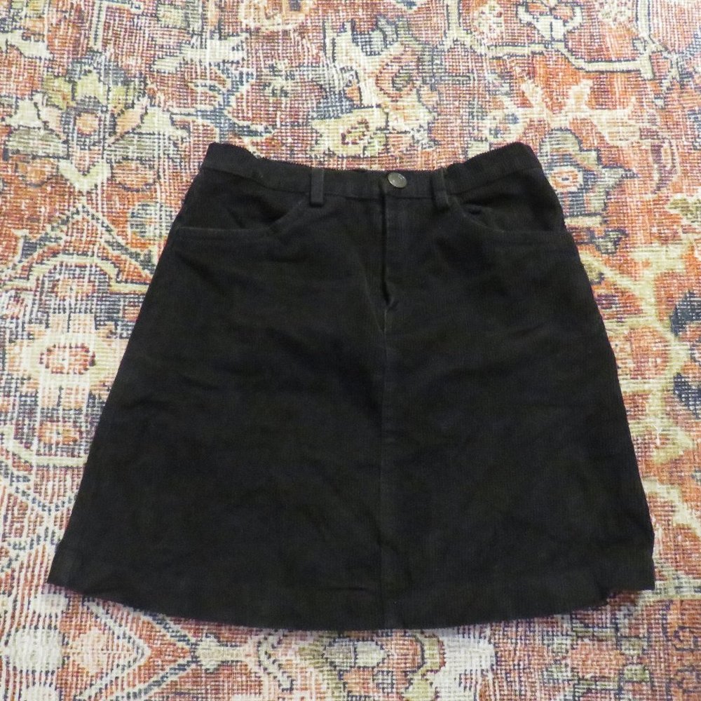 Brandy Melville Black Corduroy Skirt/One Size